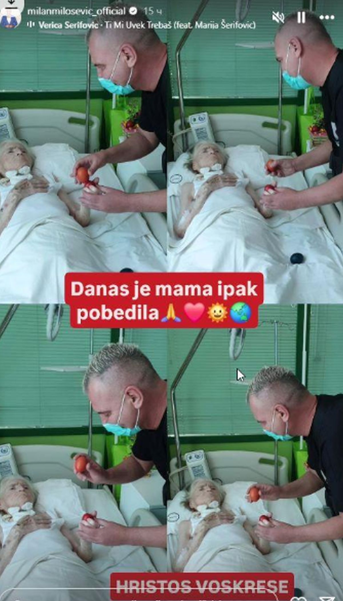 Majka Milana Miloševića se mesecima bori za život, posle 90 dana probudila se iz kome za Usrks: Objavio sliku