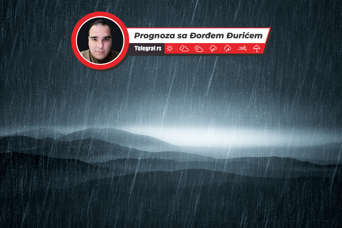 Danas obilna kiša, na planinama će vejati sneg: Ocekuje se olujni vetar, temperatura do 15