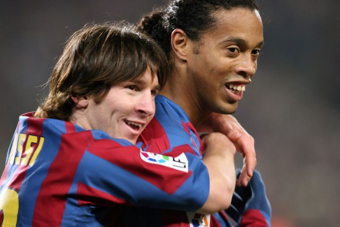Lionel Mesi, Ronaldinjo, FK Barselona Lionel Mesi, Ronaldinjo, FK Barselona