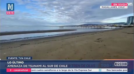 Čile more se povuklo pred cunamijem