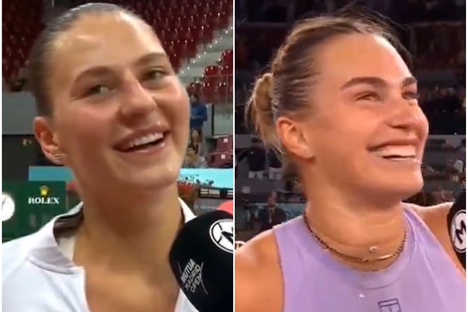 Marta Kostjuk, Arina Sabalenka Marta Kostjuk, Arina Sabalenka