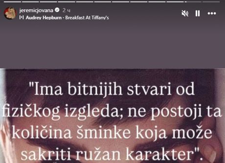Jovana Jeremić objava Jovana Jeremić objava
