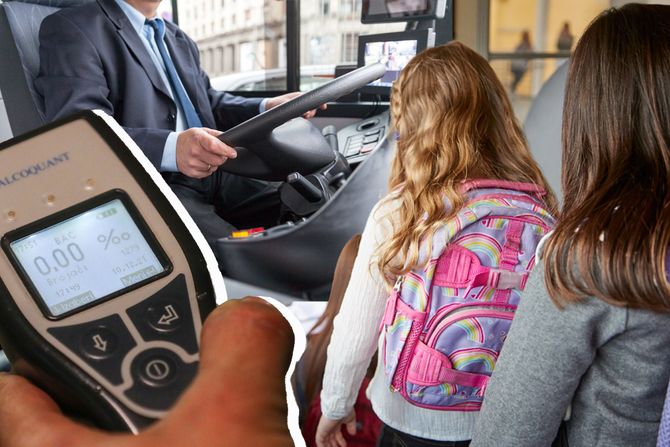 Vozač autobusa, alkotest, deca Vozač autobusa, alkotest, deca
