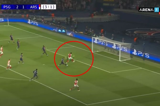 Bukajo Saka, PSŽ - Arsenal Bukajo Saka, PSŽ - Arsenal