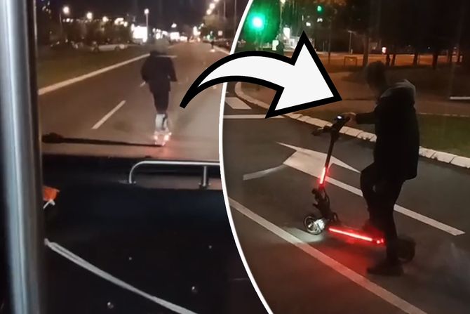 Bulevar Zorana Đinđića trotinet GSP Bulevar Zorana Đinđića trotinet GSP
