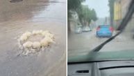 Gejzir u Valjevu, ulice poplavljene, kiša ne prestaje: Od ovog snimka svi zanemeli, "peške se ne može"