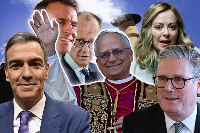 Vatikan novi papa Lav Leo Leone XIV Kir Starmer Pedro Sančez Đorđa Meloni Emanuel Makron Fridrih Merc Vatikan novi papa Lav Leo Leone XIV Kir Starmer Pedro Sančez Đorđa Meloni Emanuel Makron Fridrih Merc