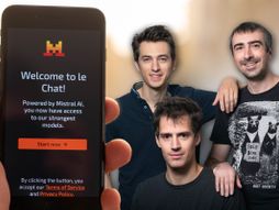 Arthur Mensch, Timothée Lacroix, Guillaume Lample, Mistral AI, Le chat