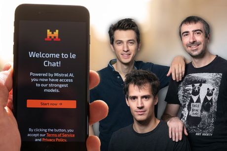 Arthur Mensch, Timothée Lacroix, Guillaume Lample, Mistral AI, Le chat Arthur Mensch, Timothée Lacroix, Guillaume Lample, Mistral AI, Le chat