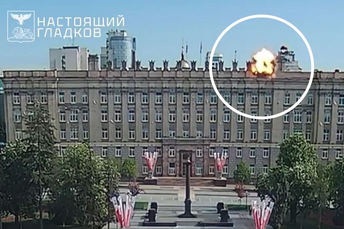 Ukrajinski dron u Belgorodu