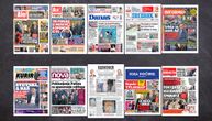 NASLOVNE STRANE SUTRAŠNJIH NOVINA: Prelistavanje štampe za nedelju, 11. maj 2025. godine
