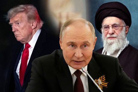 Donald Tramp, Vladimir Putin i iranski ajatolah Ali Hamnei Donald Tramp, Vladimir Putin i iranski ajatolah Ali Hamnei