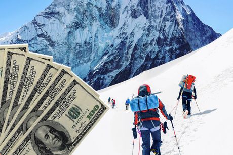Mont Everest, dolari, planinari Mont Everest, dolari, planinari