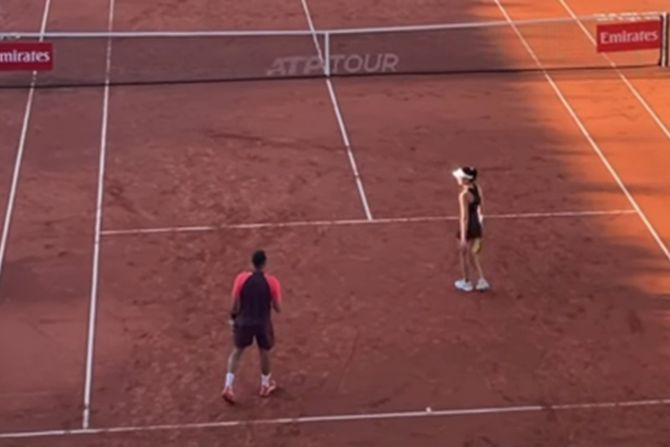 Žo-Vilfrid Conga i Ana Ivanović Žo-Vilfrid Conga i Ana Ivanović