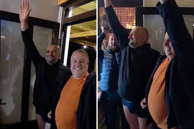Ante Kovač, Hrvoje Matejčić, slavlje Hrvatska