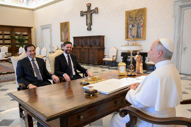 Džej Di Vens, Marko Rubio i papa Lav XIV Džej Di Vens, Marko Rubio i papa Lav XIV
