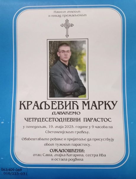 Marko Kraljevic, saobracajna nesreca, Sabac