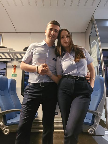 Marija Stevanović i Dejan Trifunović, ljubav, voz, železnica, Lapovo Marija Stevanović i Dejan Trifunović, ljubav, voz, železnica, Lapovo
