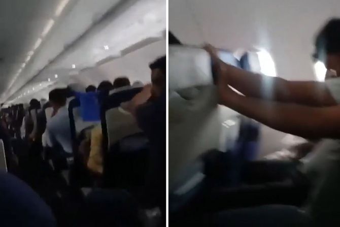 Avion oluja putnici