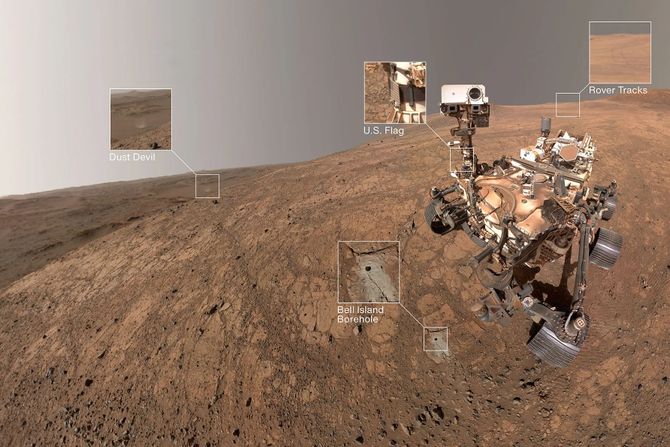 Mars, rover Perseverans, selfi Mars, rover Perseverans, selfi