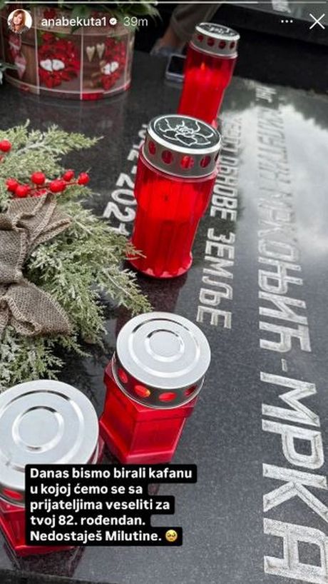 Ana Bekuta posetila grob Milutina Mrkonjića Ana Bekuta posetila grob Milutina Mrkonjića