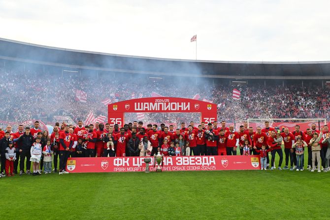 FK Crvena zvezda - FK Mladost, proslava titule FK Crvena zvezda - FK Mladost, proslava titule