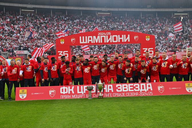 FK Crvena zvezda - FK Mladost, proslava titule