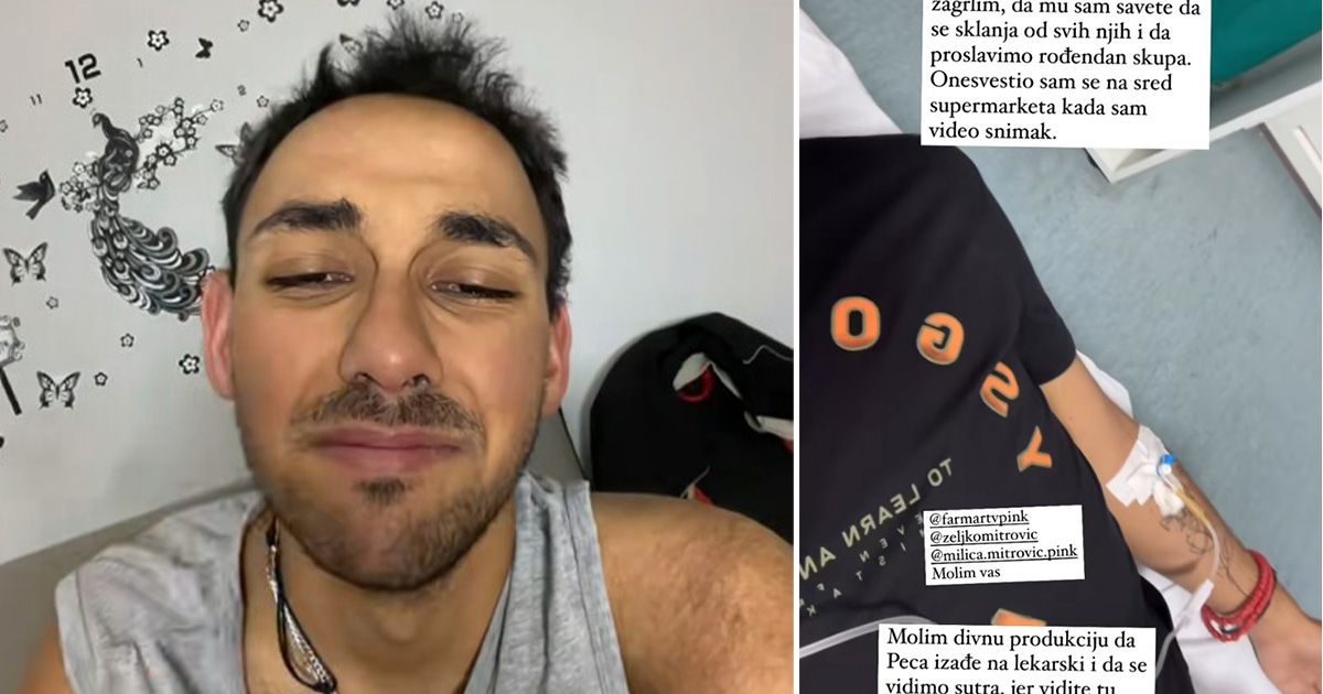 "Hoću da ga vidim živog" Neca završio na infuziji zbog pakla koji Peca prolazi na Farmi! Obratio se produkciji