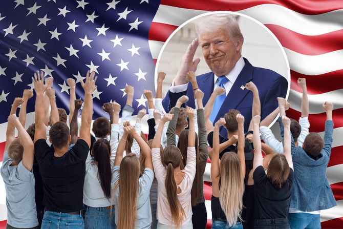 Donald Tramp mladi