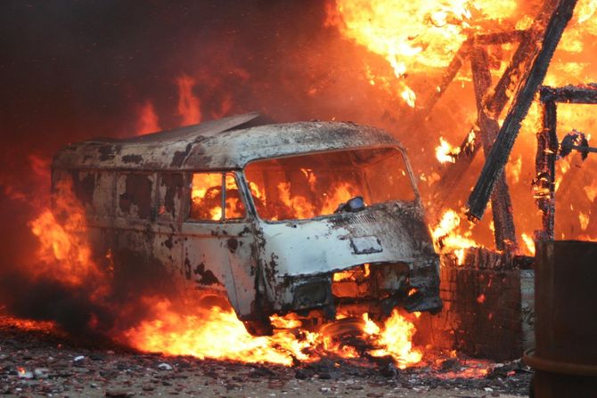 Požar kamper kombi