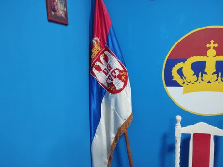 Saša Stevčić, srpska zastava, KiM Saša Stevčić, srpska zastava, KiM