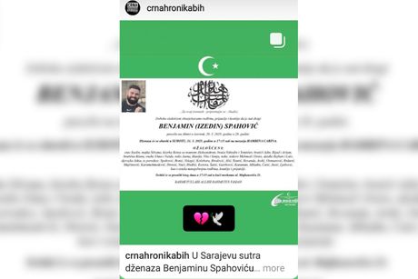 Benjamin spahovic, Umrlica Benjamin spahovic, Umrlica