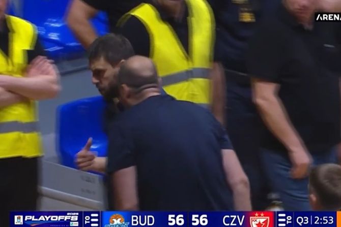 KK Budućnost - KK Crvena zvezda, prekid