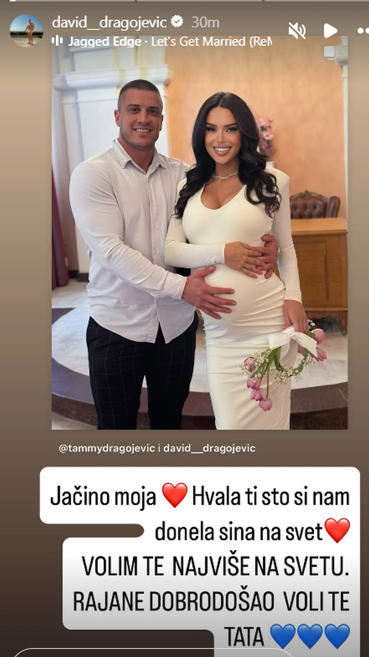 Stigla beba u dom bivšeg rijaliti učesnika! David postao otac dva dana posle venčanja, ime bebe je vrlo retko