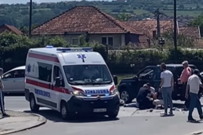 Teška nesreća, Kragujevac, motociklista
