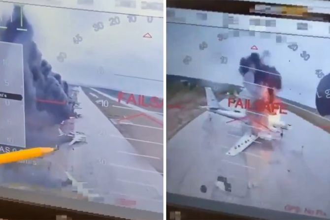 Ukrajina napala ruske vojne baze