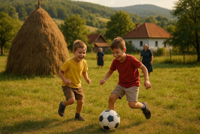 Deca iz Srbije, selo, igra, život na selu