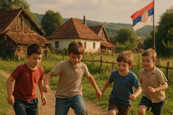 Deca iz Srbije, selo, igra, život na selu Deca iz Srbije, selo, igra, život na selu