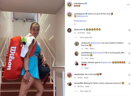 Arina Sabalenka, Novak Đoković Arina Sabalenka, Novak Đoković