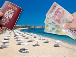 srpski pasoš, letovanje, dinari