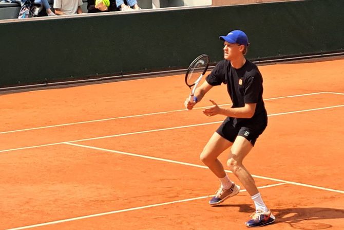 Janik Siner, trening Janik Siner, trening