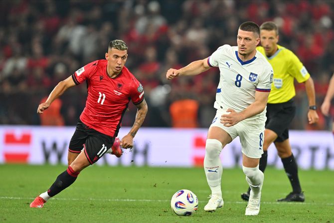 Fudbal Srbija - Albanija, Luka Jović Fudbal Srbija - Albanija, Luka Jović