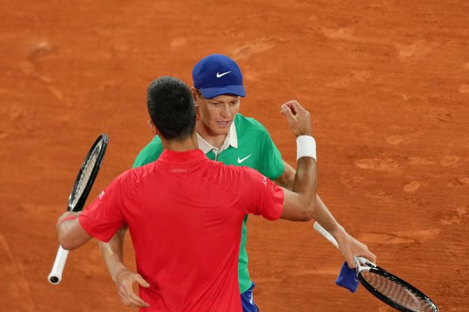 Novak Đoković i Janik Siner Novak Đoković i Janik Siner