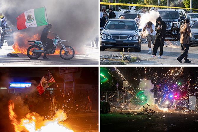Los Andjeles, neredi, demonstracije, Donald Tramp, protesti Los Andjeles, neredi, demonstracije, Donald Tramp, protesti