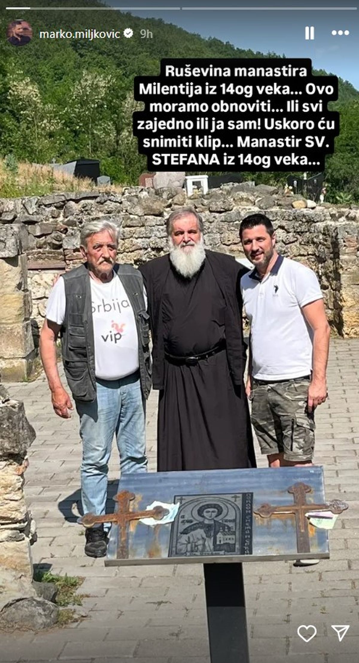 Marko Miljković se obratio za pomoć: Obnavlja manastir u Srbiji, objavio sliku ruševina