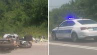 Težak udes na Ibarskoj: Motor leži na putu, kaciga odletela, stvara se velika kolona od Rušnja