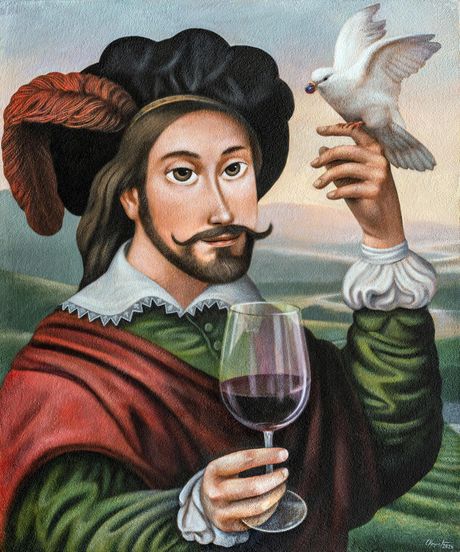 Slavko Krunić - Kaberne kompanjon (60x50cm - akrilik na platnu - 2024) Slavko Krunić - Kaberne kompanjon (60x50cm - akrilik na platnu - 2024)