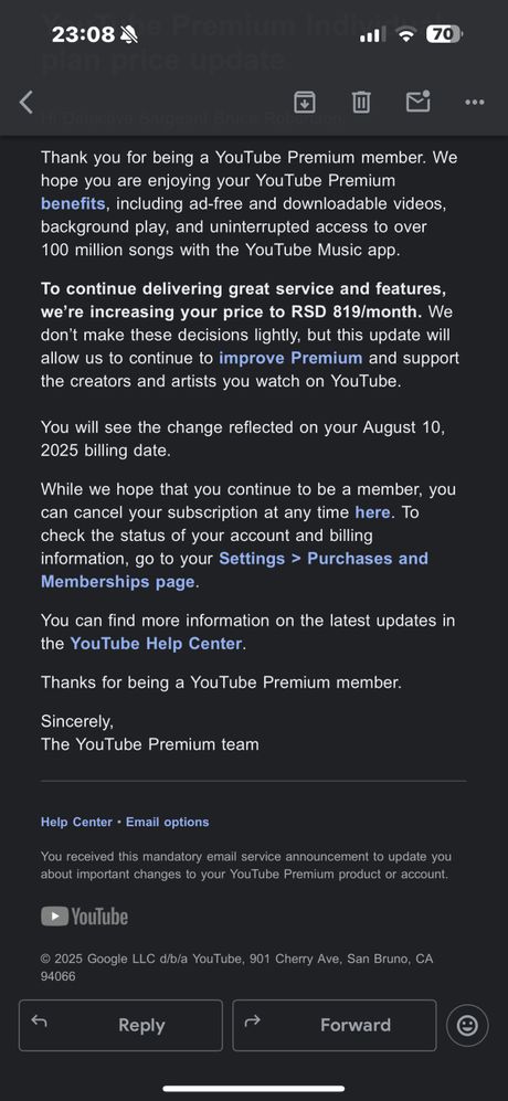 YouTube Premium poskupljenje YouTube Premium poskupljenje