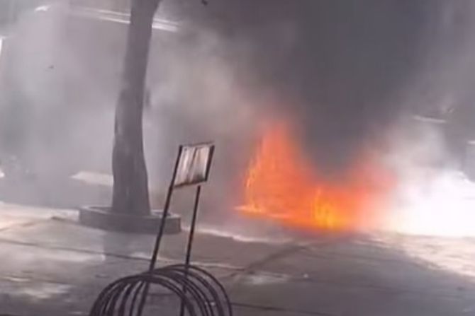 Automobil se zapalio u Sremskoj Mitrovici