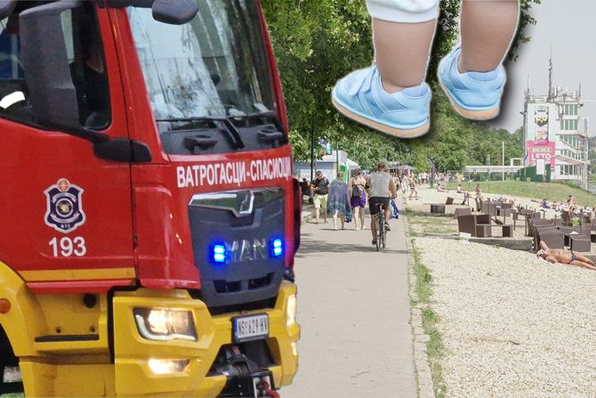 Ada ciganlija beba i vatrogasci Ada ciganlija beba i vatrogasci